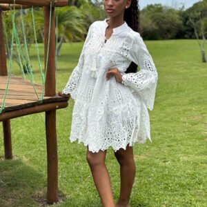 vestido de algodón bordado Dolce Mare