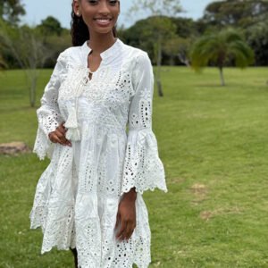 vestido de algodón bordado Dolce Mare