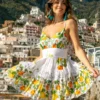 Vestido dolce Mare corto con tirantes de Antica Sartoria